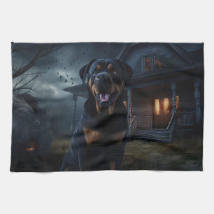 Linge De Cuisine Rottweiler Halloween Effrayant