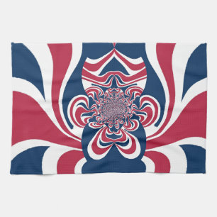 Linge De Cuisine Rouge bleu Kaleidoscope