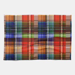 Linge De Cuisine Rouge Bleu Vert Jaune Carreaux Tartan Design