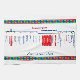 Linge De Cuisine Rouge BRITANNIQUE d'itinéraire de voies navigables