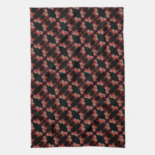 Linge De Cuisine Rouge Diamond Dala Horses Dishtowel