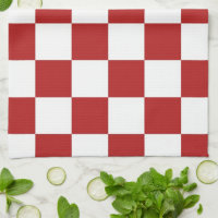 Rouge et blanc Checkered