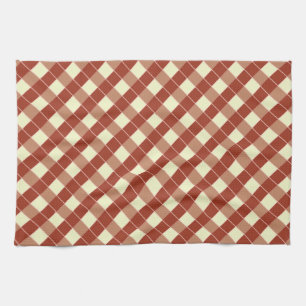 LINGE DE CUISINE ROUGE ET CRÈME PLACÉS