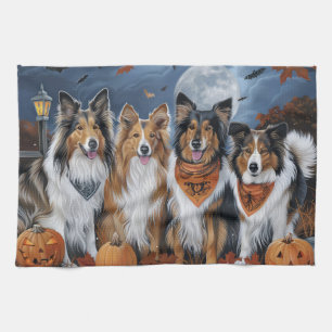 Linge De Cuisine Rough Collie Halloween Éffrayant