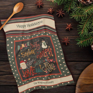 Linge De Cuisine Rudolph Père Noël Frosty Jésus Personnalisé Noël