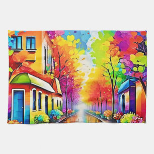 Linge De Cuisine Rue Rainbow : Vivid Town