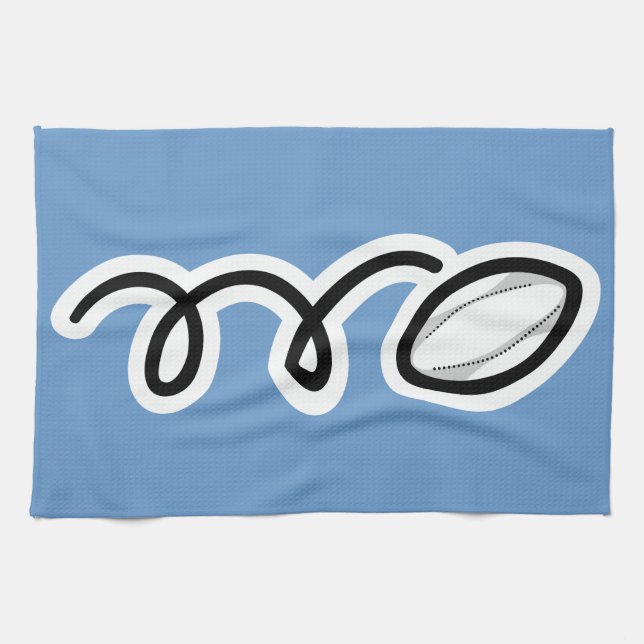 Linge De Cuisine Rugby fait sur commande (Horizontal)