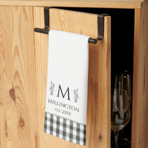 Linge De Cuisine Rustic Farmhouse Nom de famille Monogramme