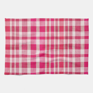 Linge De Cuisine Rustique rose rétro, texturé Plaid