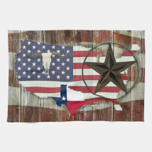 Linge De Cuisine Rustique Texas Lone Star Texas Long Horn
