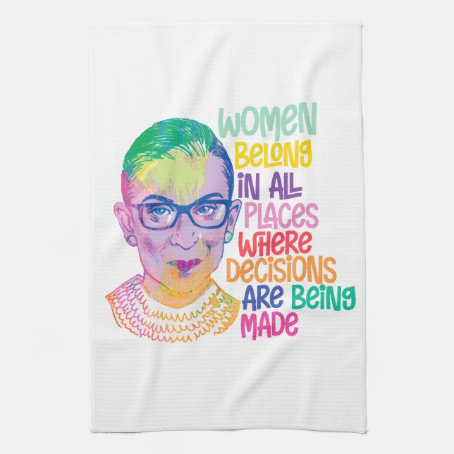 Linge De Cuisine Ruth Bader Ginsburg Femmes Dans Tous Les Endroits (Vertical)