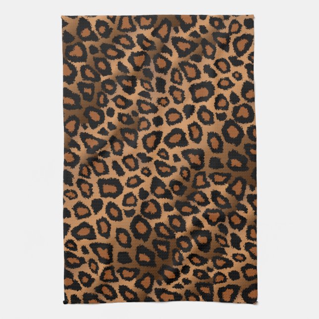 Linge De Cuisine Safari Brown Leopard Poster de animal (Vertical)
