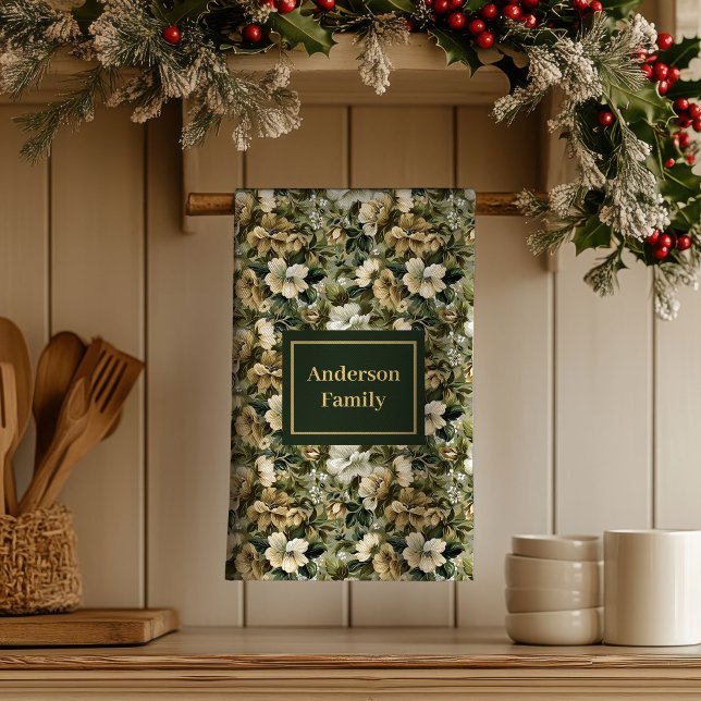 Linge De Cuisine Sage Green Dish Towel Personalized Chic Accent (Sage Green Dish Towel Personalized Chic Accent)