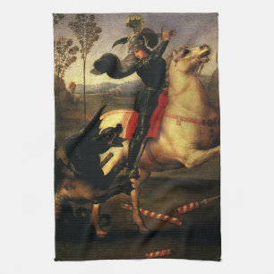 Linge De Cuisine Saint George combattre le dragon par Raphael Sanzi