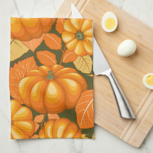 Linge De Cuisine Saison d'automne Halloween Citrouille Motif