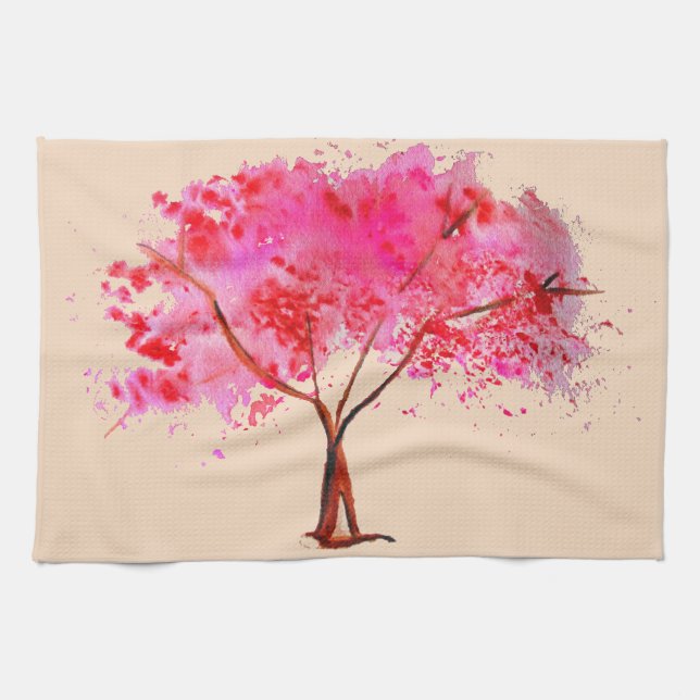 Linge De Cuisine Sakura art japonais de fleurs de cerisier (Horizontal)