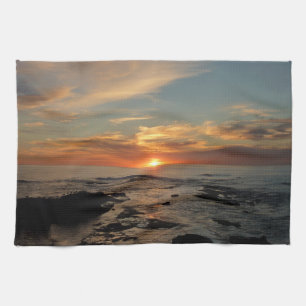 Linge De Cuisine San Diego Sunset II California Seascape