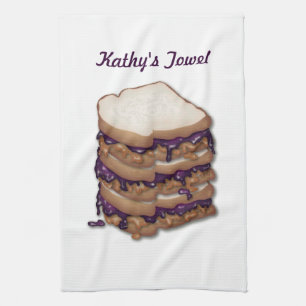 Linge De Cuisine Sandwichs personnalisés à beurre et à gelée