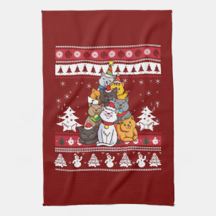 Linge De Cuisine Sapin de Noël pour Chat