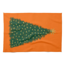 Sapin de Noël vert, Chevaux de course en or, Orang