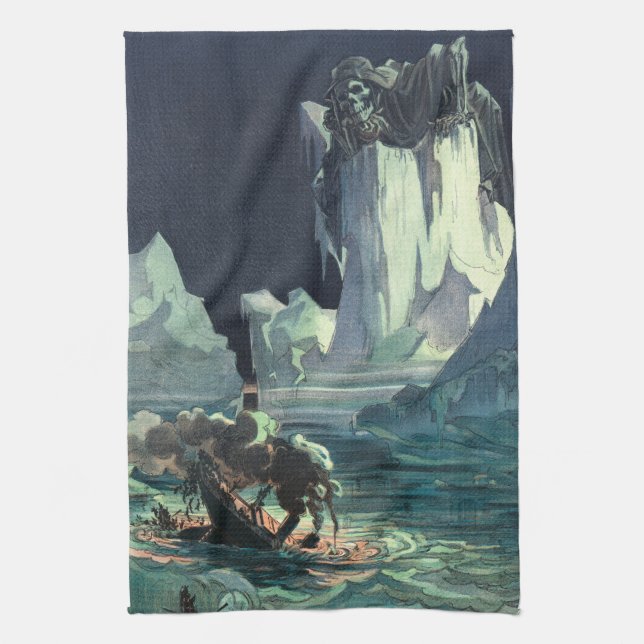 Linge De Cuisine Sargasso Sea Grim Reaper & Sinking du Titanic (Vertical)
