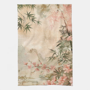 Linge De Cuisine Scène de jardin de fleurs de cerisier (1)