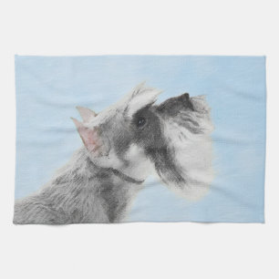 Linge De Cuisine Schnauzer (géant, standard) 2 peignant - art de
