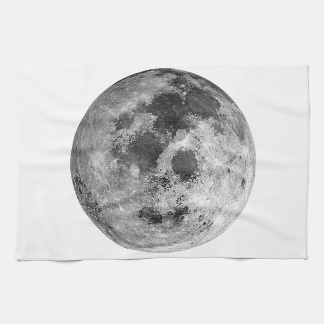 Linge De Cuisine Science de l'astronomie spatiale de la Pleine lune (Horizontal)