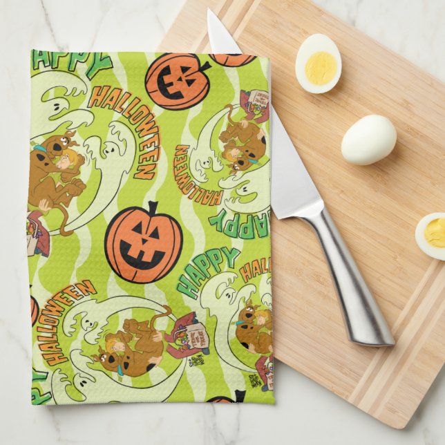 Linge De Cuisine Scooby-Doo | Happy Halloween Motif (Quart Plié)