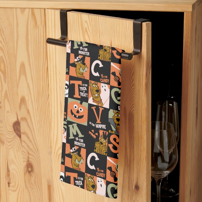 Linge De Cuisine Scooby-Doo | Motif Halloween (Pliage en tiers)