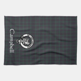 Linge De Cuisine Scottish Campbell Crest Badge & Tartan