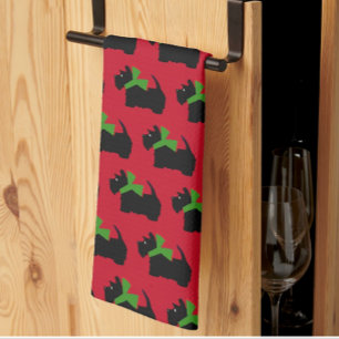 Linge De Cuisine Scottish Terrier Joyeux Noël