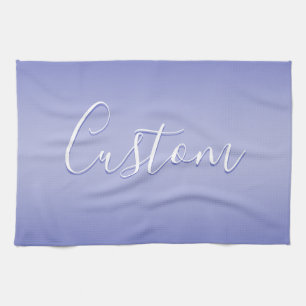 Linge De Cuisine Script cursif modifiable Violet blanc et violet