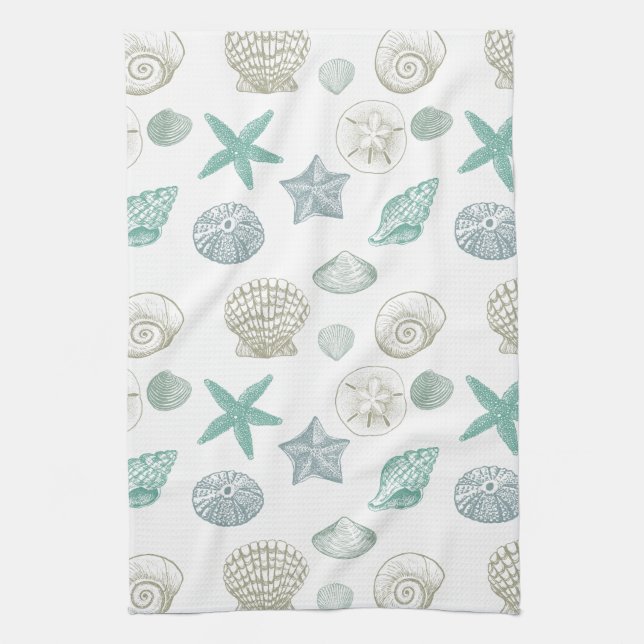 Linge De Cuisine Sea shells (Vertical)