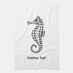 Linge De Cuisine Seahorse Black