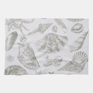 Linge De Cuisine Seashell Soft Antique Art Beach Shops