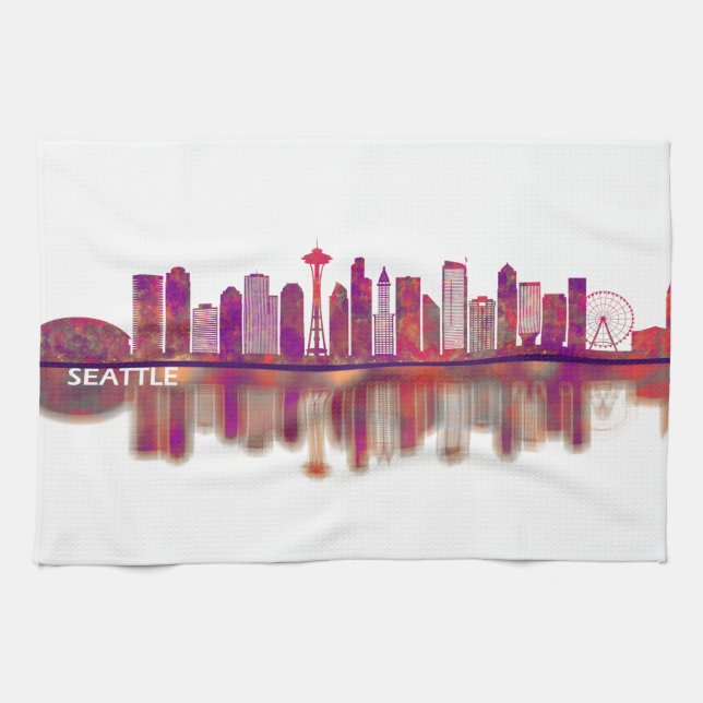 Linge De Cuisine Seattle Washington Skyline (Horizontal)