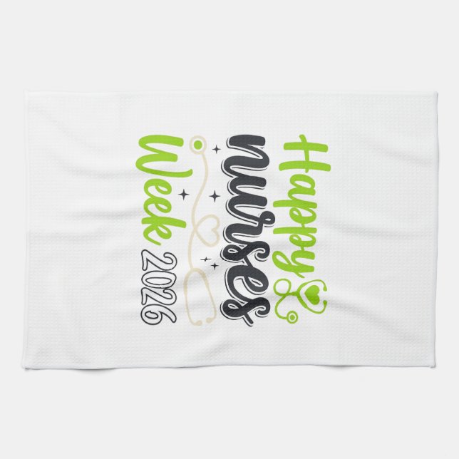 Linge De Cuisine Semaine heureuse des infirmières 2026 Stéthoscope  (Horizontal)