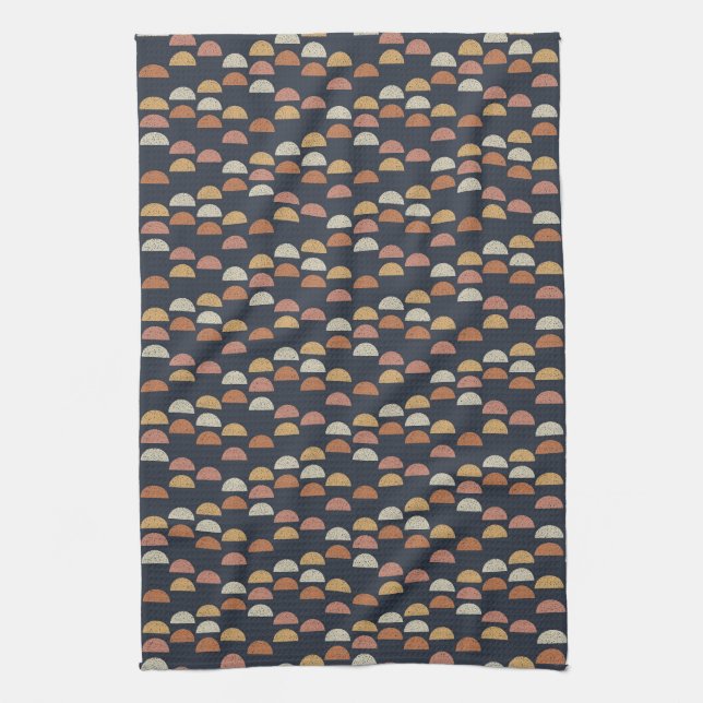 Linge De Cuisine Semi motif géométrique de cercle (Vertical)