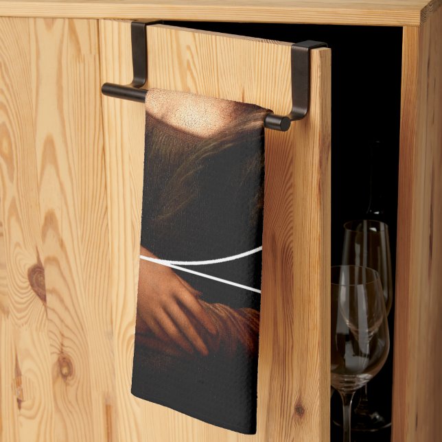 Linge De Cuisine Séquence Leonardo da Vinci Mona Lisa Fibonacci (Pliage en tiers)