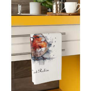 Linge De Cuisine Serene Robin, personnalisée
