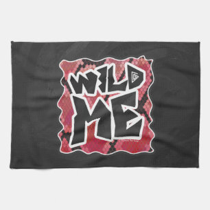 Linge De Cuisine Serpent Wild Me Black et Red Print