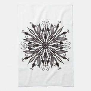 Linge De Cuisine Serpents cool Noir Et Blanc Botanique Gothique