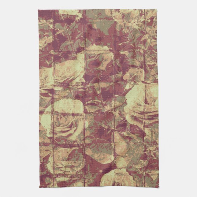 Linge De Cuisine S'est levé le motif de camouflage sur l'arrière - (Vertical)