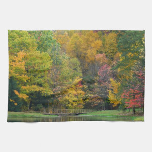 Linge De Cuisine Seven Springs Fall Bridge II Autumn Paysage