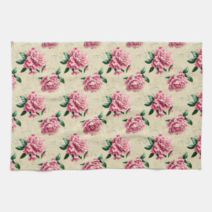 Linge De Cuisine Shabby Chic Gardenias Rose