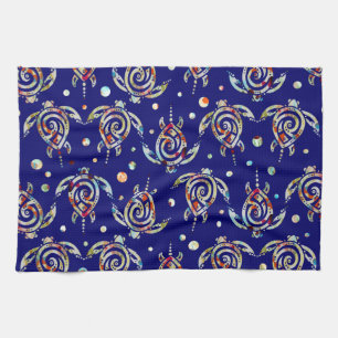 Linge De Cuisine Shamanic Motif Tortues de mer + votre couleur de d