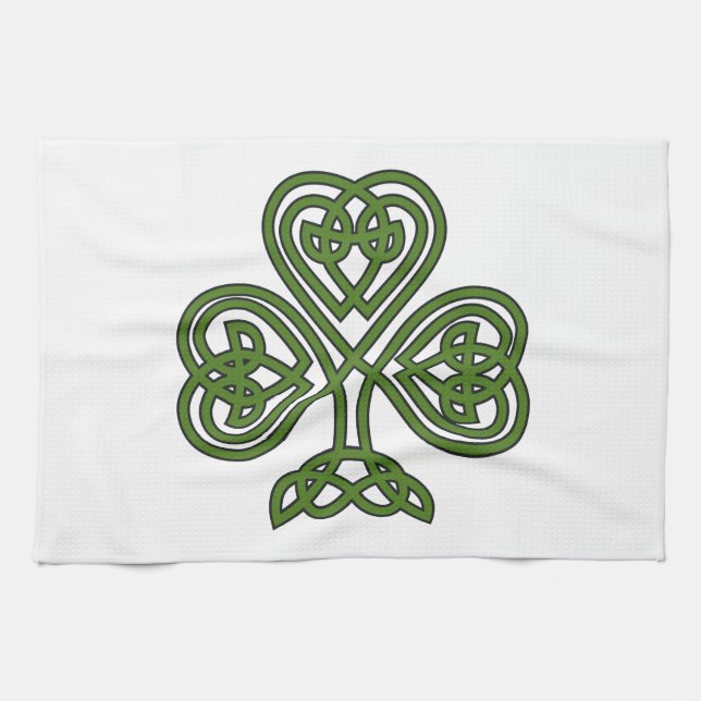Linge De Cuisine Shamrock celte - Jour de la Saint Patrick (Horizontal)