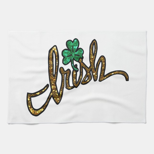 Linge De Cuisine shamrock irlandais (Horizontal)
