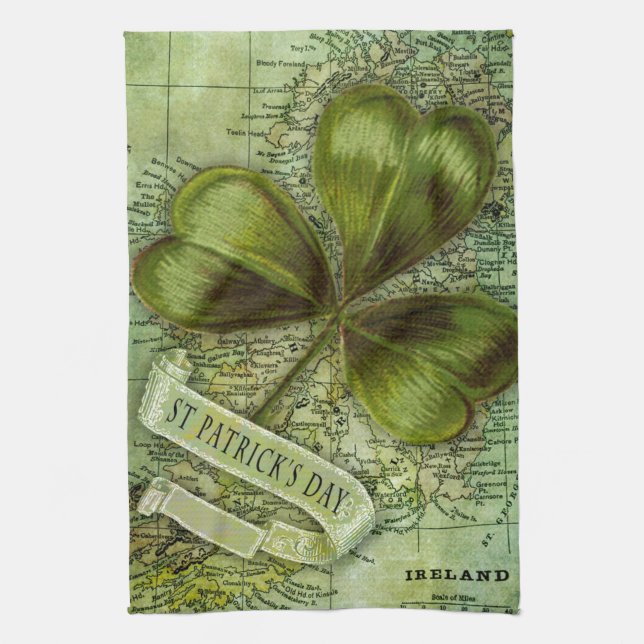 Linge De Cuisine Shamrock irlandais (Vertical)